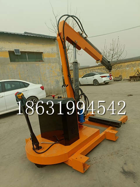 四子王旗自卸车厢随车吊 自制轮式四不像起重机 四驱平板吊 5吨 贵盛